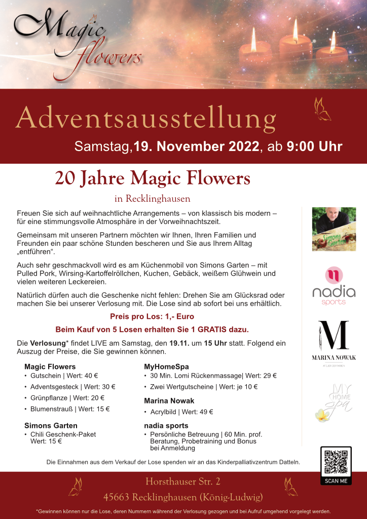 Adventsausstellung - 20 Jahre Magic Flowers in Recklinghausen